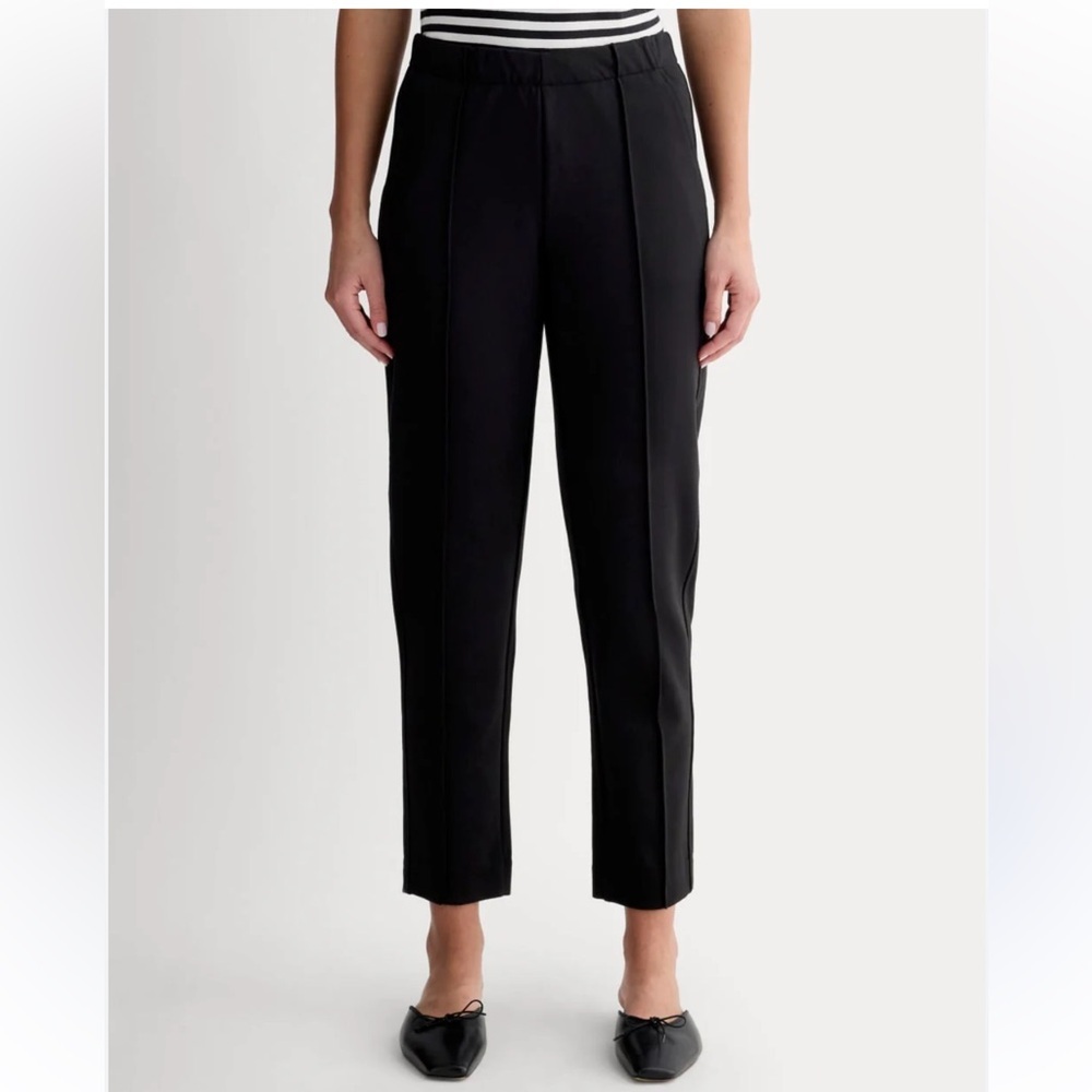 Everlane Women's Black Ankle Pants The Dream Pant Tailored Tapered Leg